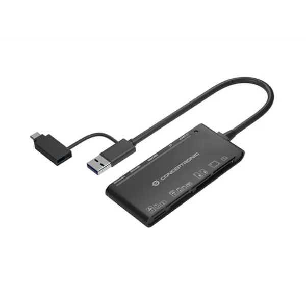 Card Reader Externo Usb-c/ Usb-a 7en1 Conceptronic Bian03b Usb 3.0 Sd/sdhc/sdxc Mmc Ms M2 Ct Xd Microsd/tflash