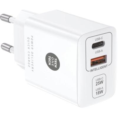 Cargador de Pared Tech One Tech TEC2267/ 1xUSB Tipo-C/ 1xUSB/