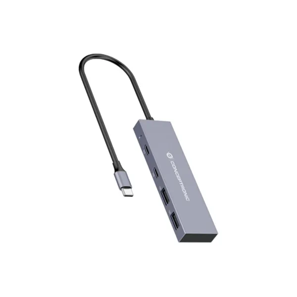 Hub Usb 3.2 Conceptronic Hubbies13g 2 Puertos Usb 3.2 Usb-c 2 Puertos Usb-a Carcasa De Aluminio