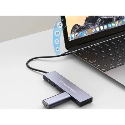 Hub Usb 3.2 Conceptronic Hubbies14g 4 Puertos Usb-c 10gbps 100w