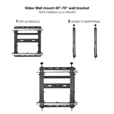 Soporte De Pared Orientable Tooq Tqvw4571t Para Pantallas 45" A