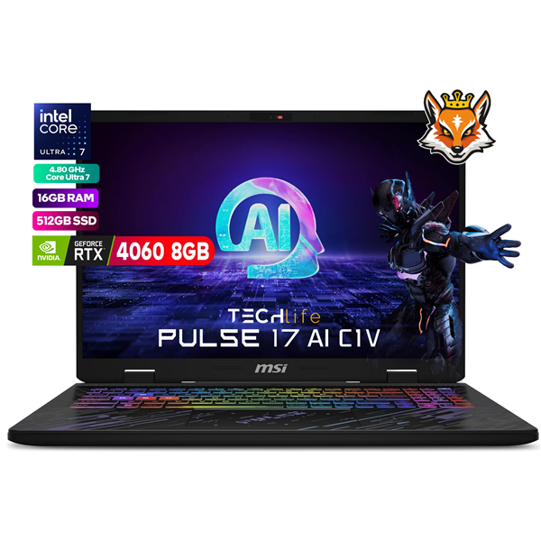 MSI Pulse 17 AI C1VFKG-032XES Intel Core Ultra 7-155H 16GB 1TB RTX 4060 8GB 17" 165Hz FreeDOS