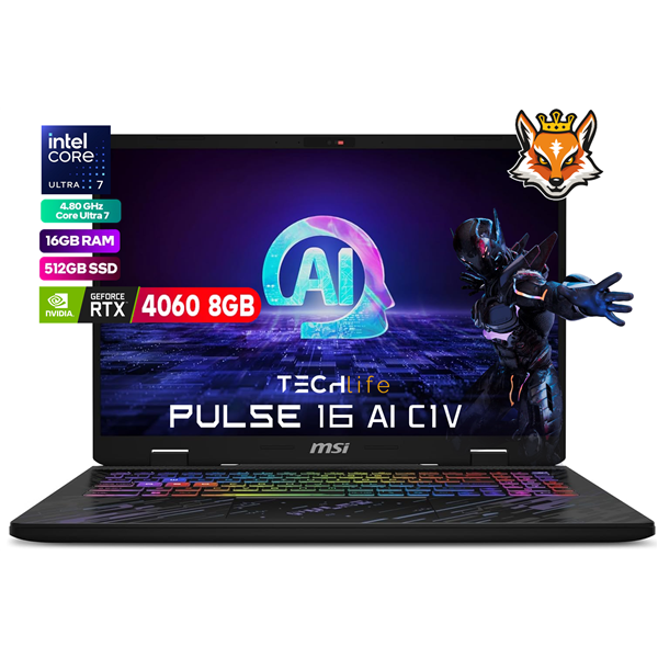 MSI Pulse 16 AI C1VFKG-035XES Intel Core Ultra 7-155H 16GB 1TB RTX 4060 8GB 16" 165Hz FreeDOS