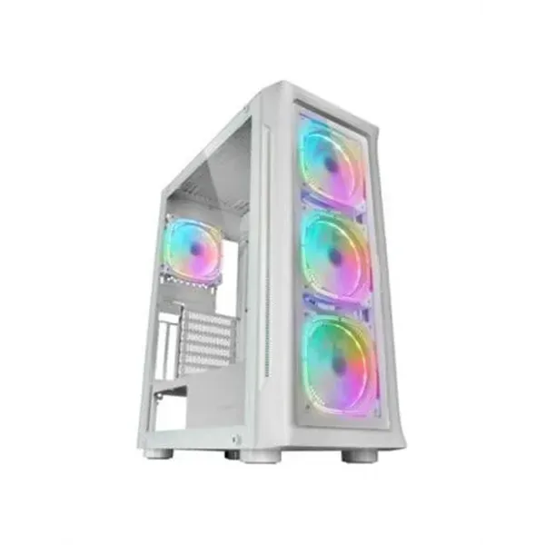 Caja E-atx Torre Gaming Mars Gaming Mc-neo White Premium 4 Ventiladores Argb Frontal Y Lateral De Cr