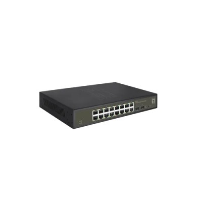 Switch Semigestionable Level One Hilbert 16p Giga + 2p Sfp Giga