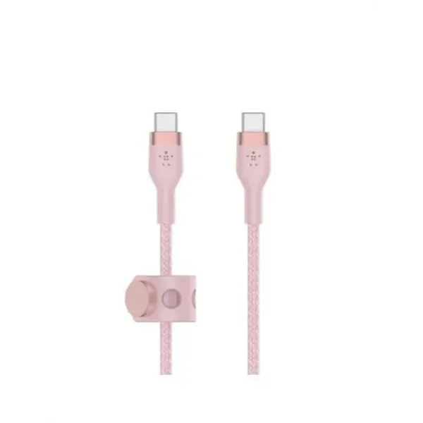 Cable Belkin Cab011bt1mpk Usb-c A Usb-c Boos Charge™ 1m Silicona Trenzado Clip Iman Color Rosa