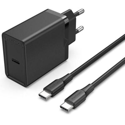 Cargador de Pared Vention FAHBF-EU/ 1xUSB Tipo-C + 2x Cable USB