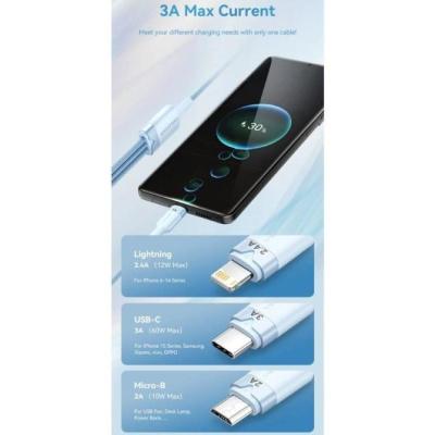 Cable USB 2.0 Lightning Vention CTPBG/ USB Macho/ USB Tipo-C