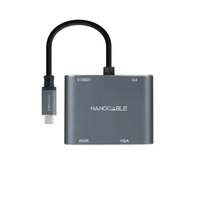 Conversor Nanocable 10.16.4304/ USB Tipo-C Macho/ HDMI 4K