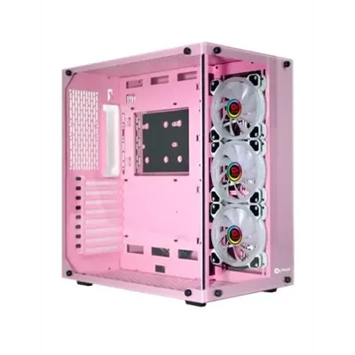 Caja Atx Semitorre Gaming Talius Cronos Orchid Rgb Cristal