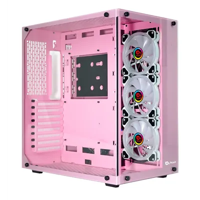 Caja Atx Semitorre Gaming Talius Cronos Orchid Rgb Cristal