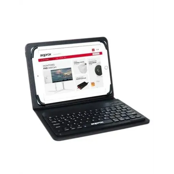 Funda Con Teclado Approx Para Tablets De 9.7"a 10.5" Bluetooth Color Negro Appipck06v2