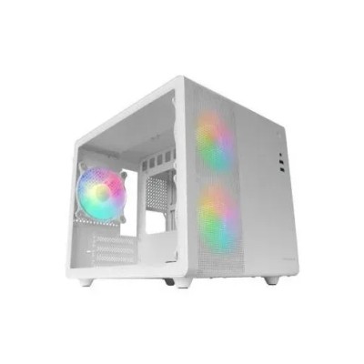 Caja Microatx Cube Gaming Mars Gaming Mc400 White Frontal Mesh