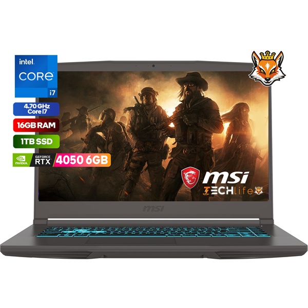 MSI Thin 15 B13VE-2687XES Intel Core i7-13620H 16GB 1TB RTX 4050 6GB 15.6" FreeDOS