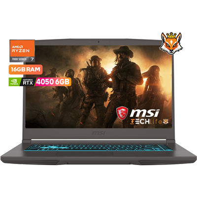 MSI Thin A15 B7V-432XES AMD Ryzen 7-7735HS 16GB 512GB RTX 4050