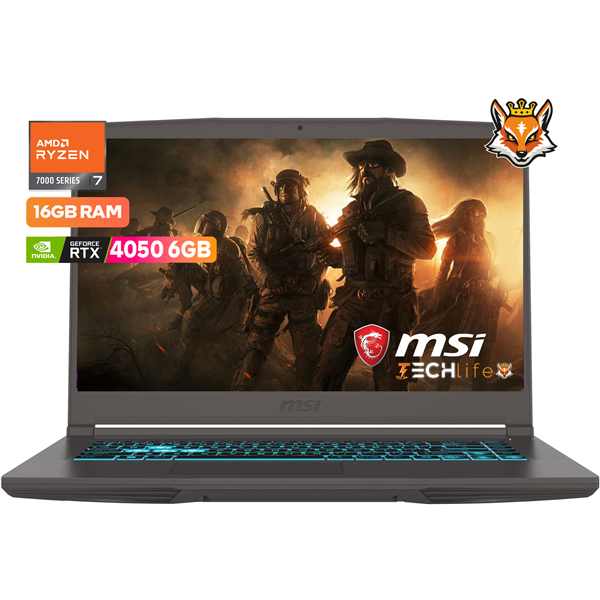 MSI Thin A15 B7V-432XES AMD Ryzen 7-7735HS 16GB 512GB RTX 4050 15.6" 144Hz FreeDOS