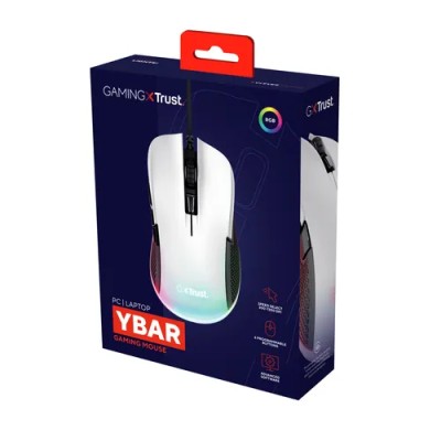 Mouse Trust Gaming Rgb Gxt 922w Ybar Rgb 7200dpi 6 Botones