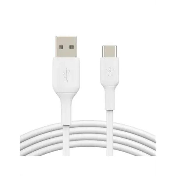 Cable Belkin Cab001bt1mwh2pk Usb-c A Usb-a Boos Charge™ 1m Color Blanco Pack 2 Unidades