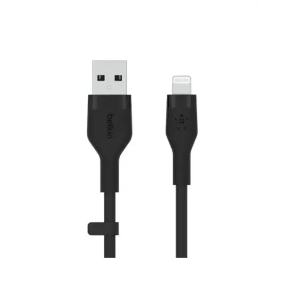 Cable Belkin Caa008bt1mbk Usb-a A Lightning Silicona Clip 1m Negro