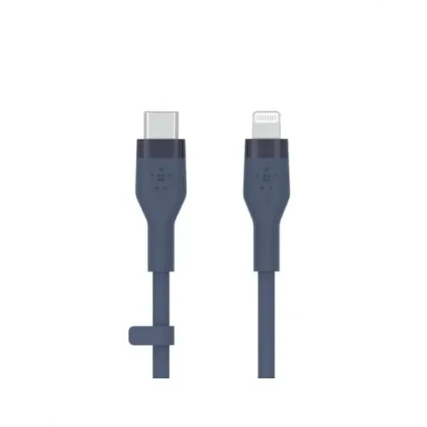 Cable Belkin Caa009bt1mbl Usb-c A Lightning Silicona Clip 1m Azul