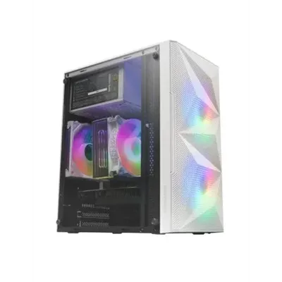 Caja Microatx Gaming Mars Gaming Mc-me White Frontal Mesh Con 2