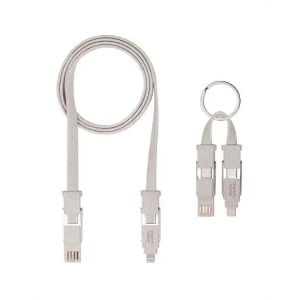 Pack 2x Cable Ecologico Mars Gaming Mca-eco 1x1m 1x0,13(llavero) Multiconector Usb-c - Usb-a - Micro-usb - Lightning 3.1a 50w