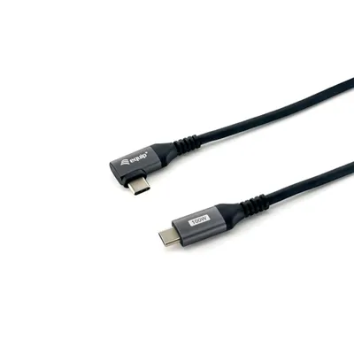 Cable Usb-c Macho - Usb-c Macho Acodado 90º 1 Metro Equip 5a