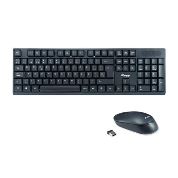 Pack Teclado Y Mouse Equip Life Wireless Combo 2.4ghz Color Negro 245221