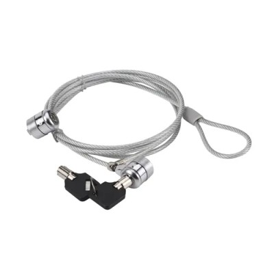 Cable De Seguridad Conceptronic Con Doble Cabezal Y Llave 1.5m