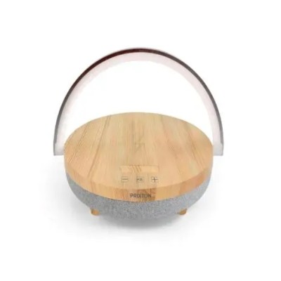 Altavoz Bluetooth Portable Prixton De Madera 10w Con Luz Tactil