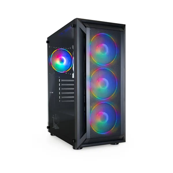 Caja Atx Semitorre Gaming Tooq Tqgcc101-b "ragnärok" Negra Atx/micro Atx/mini Itx Ventana Lateral De Cristal Templado