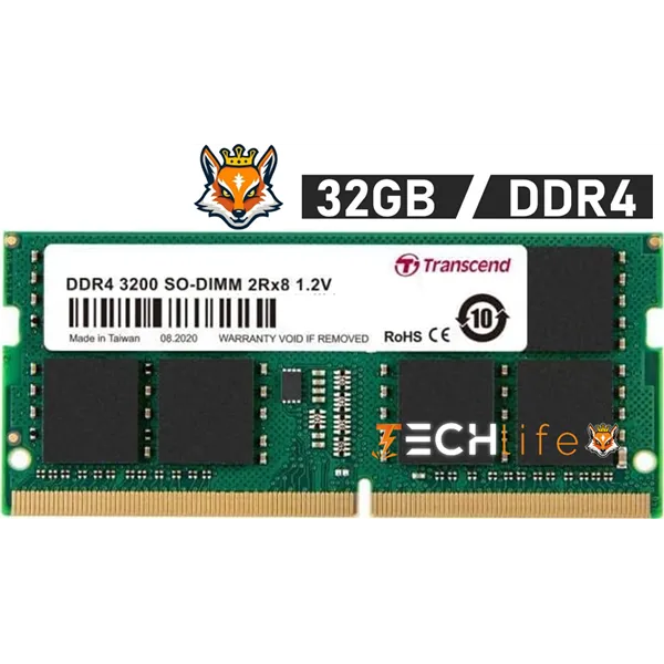 Transcend JetRam 32GB DDR4 3200MHz 1.2v CL22 - Memoria SODIMM