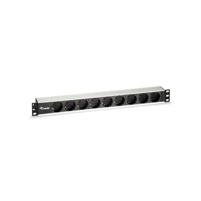 Regleta Alimentacion Aluminio Rack 19" 1u 9 Tomas