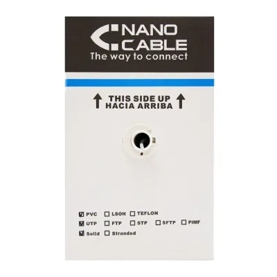 Bobina de Cable RJ45 UTP Nanocable 10.20.0304-FLEX Cat.5e/