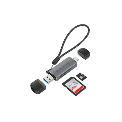 Card Reader Externo Concentronic Bian05g Usb-c Y Usb-a