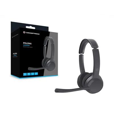 Headset Bluetooth Conceptronic Polona04b Carga Usb-c