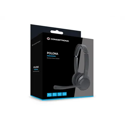 Headset Bluetooth Conceptronic Polona04b Carga Usb-c