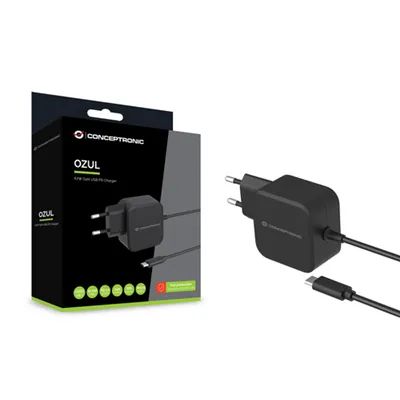 Cargador De Pared Conceptronic Ozul04be 67w Gan Pd Cable Usb-c