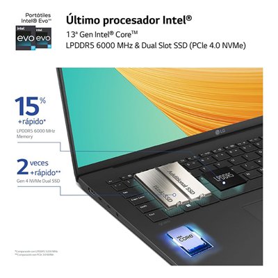 Portátil LG Gram 14Z90R-V.AP55B Intel Core i5-1340P/ 16GB/