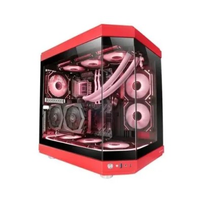 Caja Atx Semitorre Gaming Mars Gaming Mc3t Color Rojo Vista