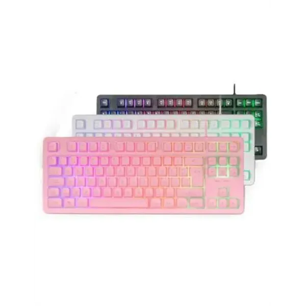 Teclado H-mech Gaming Mars Gaming Mk023 Color Rosa Tamaño Compacto Tkl Iluminacion Rgb