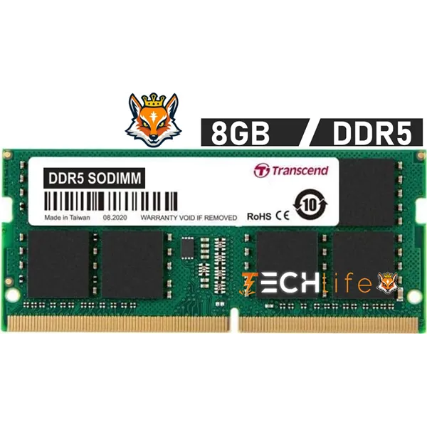 Transcend JetRam 8GB DDR5 4800MHz 1.1v CL40 - Memoria SODIMM