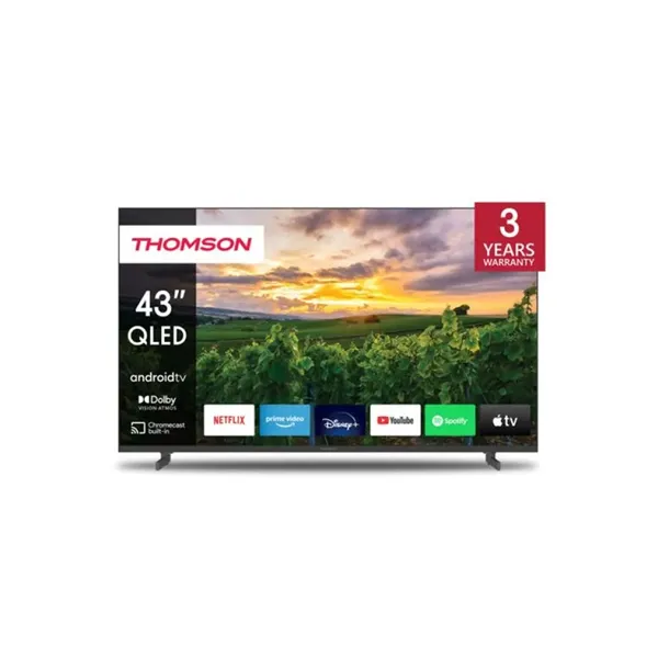 Televisor 43" Thomson 43qa2s13 Qled 4k 3840x2160 Android Tv 4xhdmi 2xusb Bt Wi-fi Audio 16w Vesa 200x200