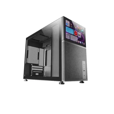 Caja Microatx Gaming Mars Gaming Mc-lcd Negra Con Pantalla Ips