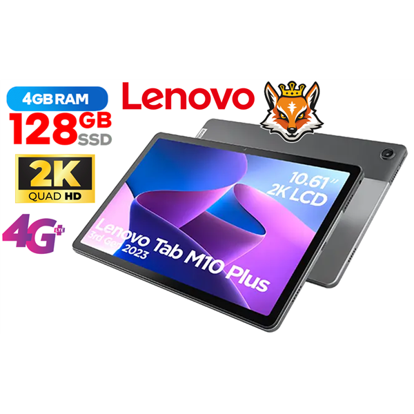 Lenovo Tab M10 Plus G3 10.6" 2K 4G LTE+WiFi 128GB 4GB Octacore, Gris Tormenta