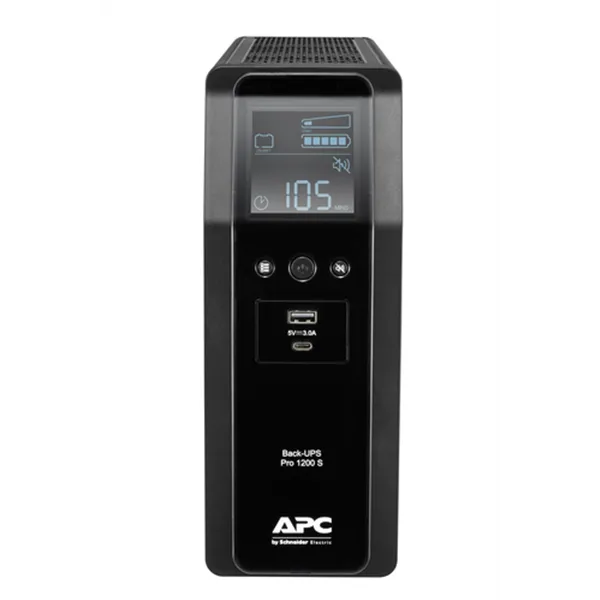 Sai Apc Br1200si Back Ups Pro Br 1200va Sinewave 8xiec Avr Pantalla Lcd 1xusb-a 1xusb-c Formato Torre