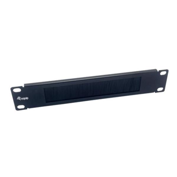 Panel Pasacables Con Cepillo Armario Rack 10" Color Negro