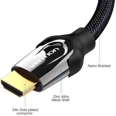 Cable HDMI 2.0 4K Vention VAA-B05-B1000/ HDMI Macho - HDMI