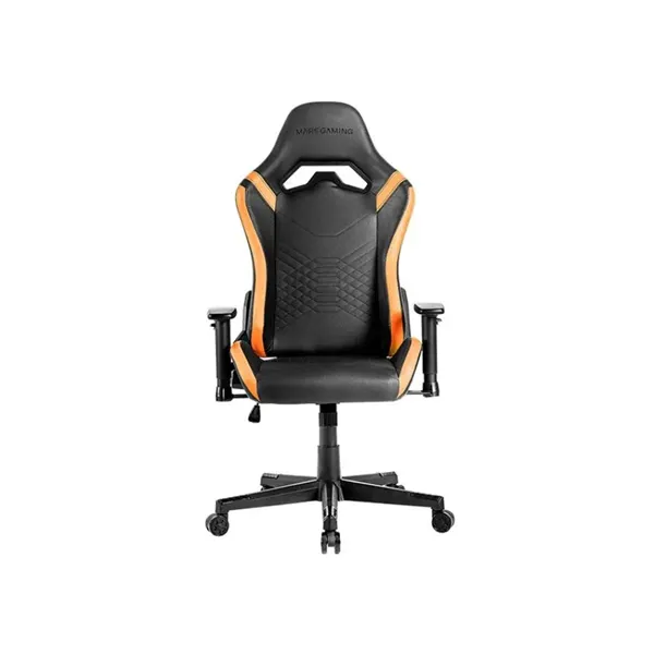 Silla Gamer Mars Gaming Mgcprobo Negra Con Detalle Naranjas Brazos Regulables En Altura Reclinable 1