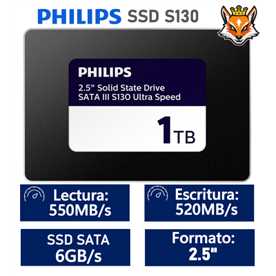 Philips S130 1TB SSD 2.5" SATA 6GB/s 550MB/s